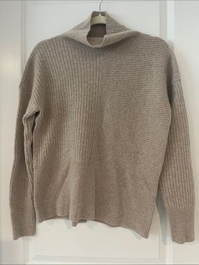 Summersalt Women’s Ribbed Mock Neck Sweater in Taupe